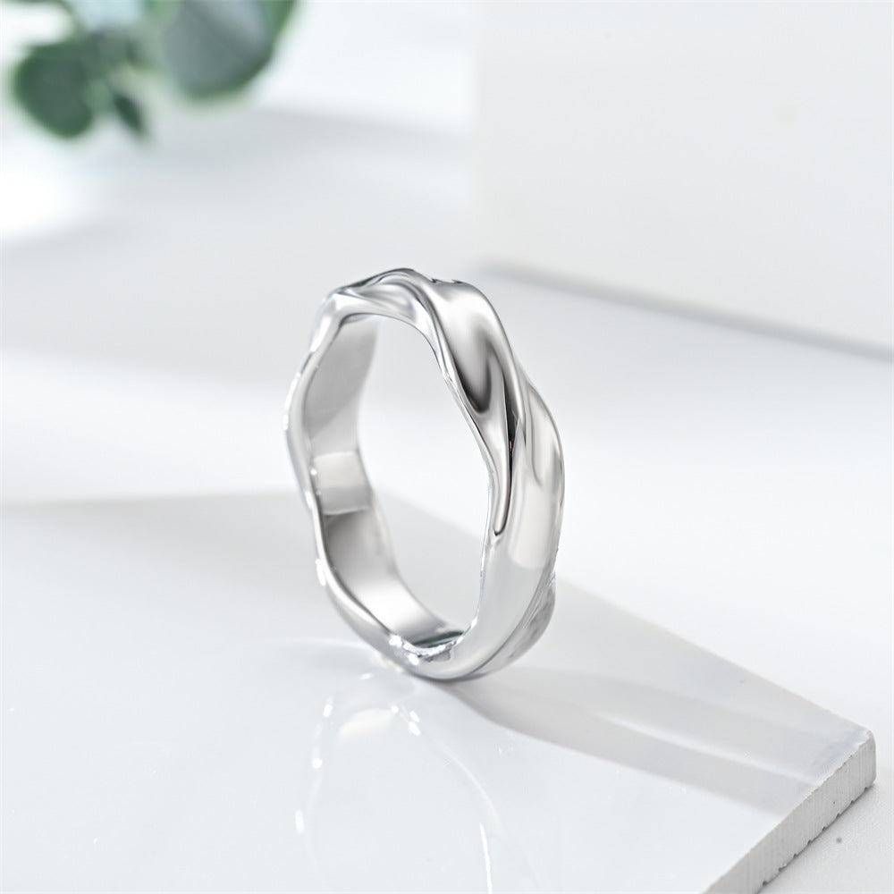 Wholesale Titanium Steel Couple Crowd Ring