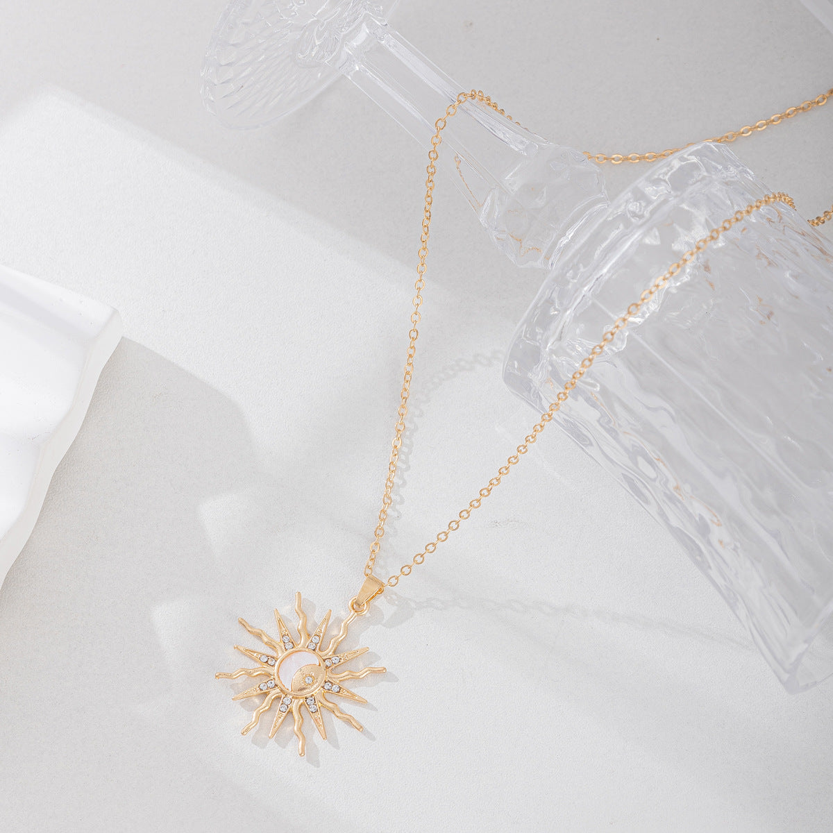 Wholesale  Alloy Moon Pendant  Sun Diamond Necklace Star Necklace