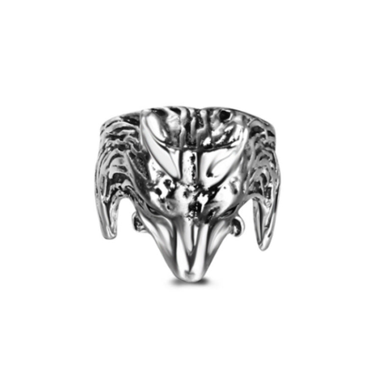 Wholesale Punk Style Men's Lion Head Skull Ring ACC-RS-NaiHong004