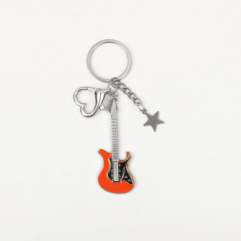 Wholesale Vintage Pentagram Guitar Keychains ACC-KC-HongAo007