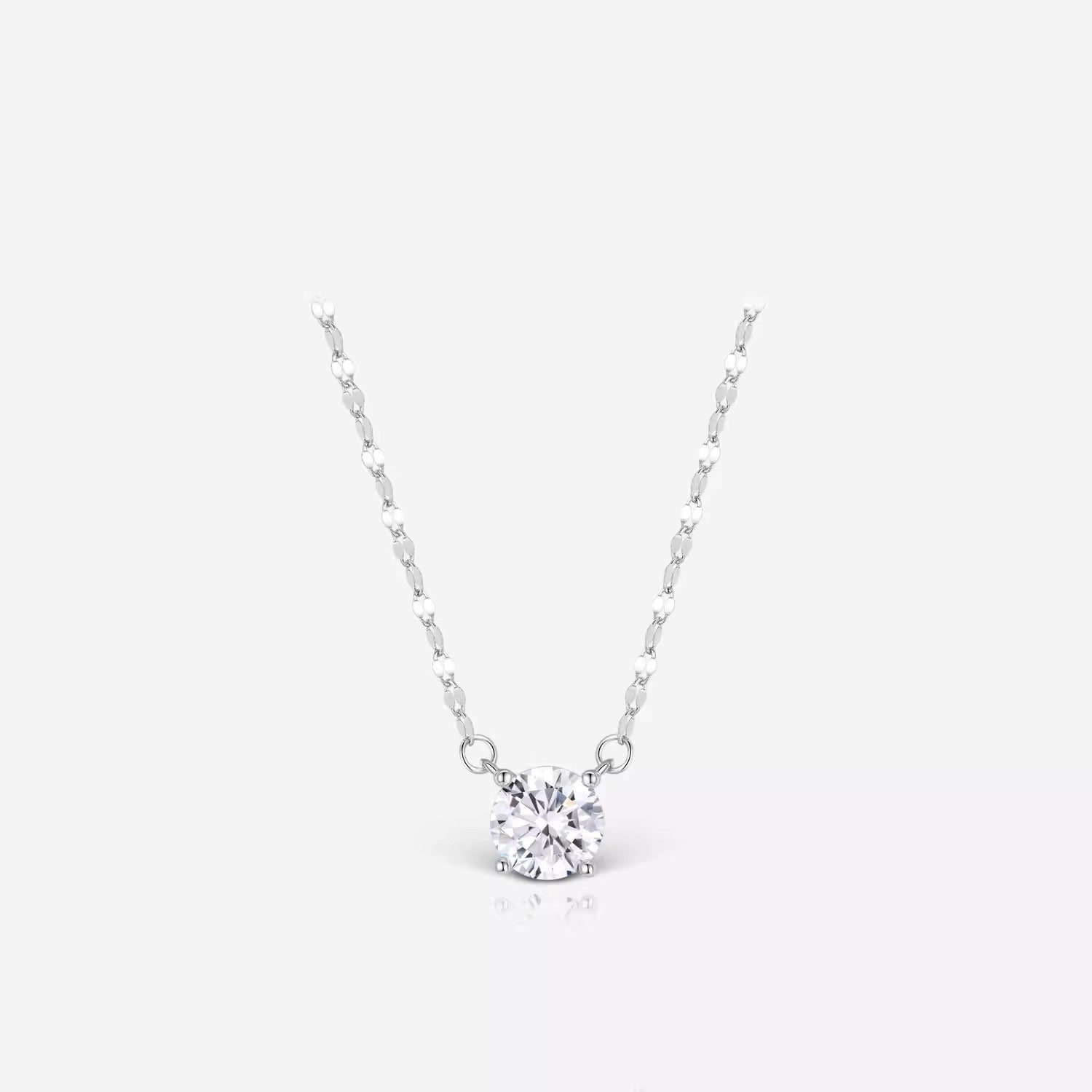 Wholesale Light Luxury Sea Blue Zircon Pendant Necklace,  Classic Four-Prong Design,  Fashion Jewelry Accessory for Women