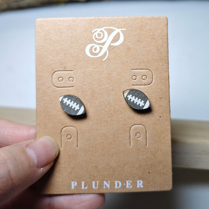 Wholesale Border Sports Wind Earrings Basketball Football Baseball Football Love Earrings