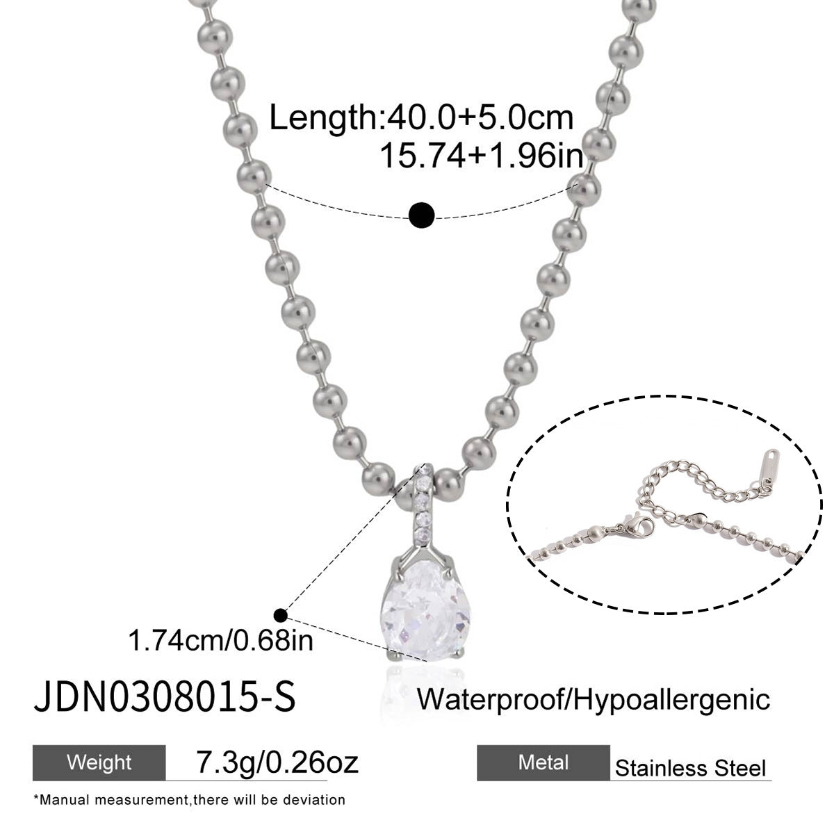 Wholesale Old Money Style Stainless Steel Zircon Clavicle Necklace Fashion Jewelry Accessory Gift