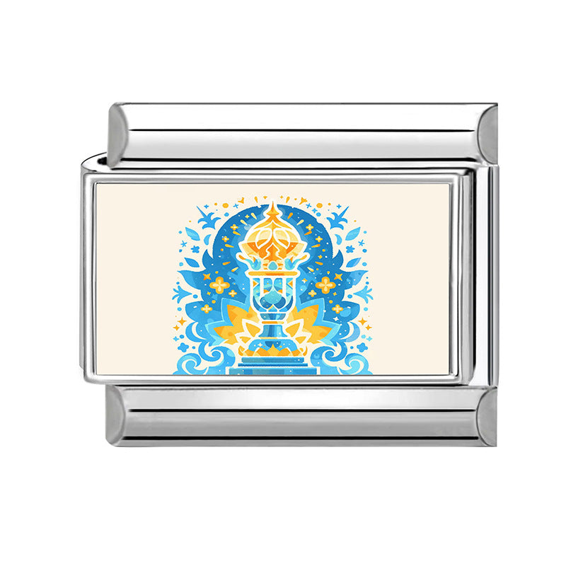 Wholesale Italian Style DIY Bracelet Charms - Stainless Steel Painted Festive Elements Fashion Accessory for Resale