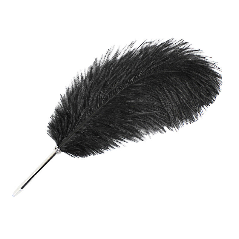 Wholesale  10pcs stationery feather pen ostrich pen ballpoint pen