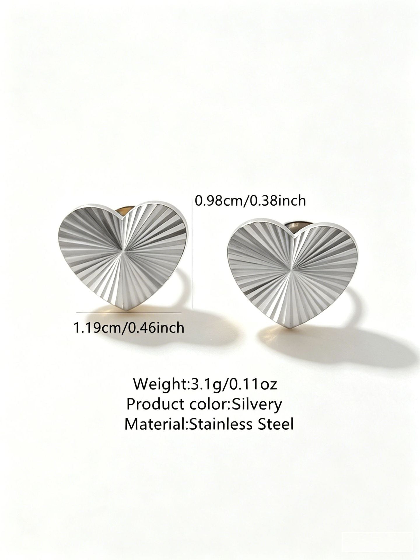 Wholesale Stainless Steel Heart Jewelry Set Earrings Necklace Bracelet for Boutique Resale