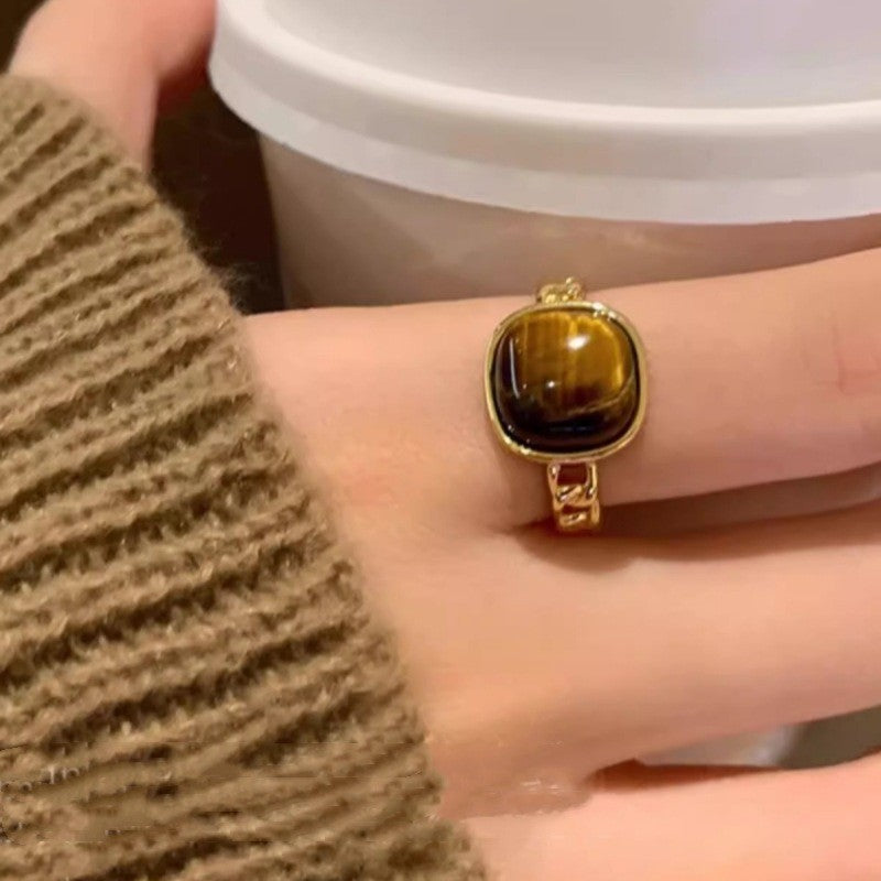 Wholesale Cute Dachshund Pearl Ring  Light Luxury Finger Ring