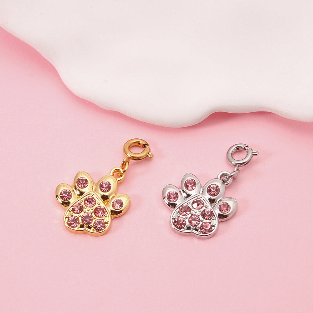 Wholesale Alloy Oil Drop DIY Accessories Paw Bone Cartoon Cute Animal Charms