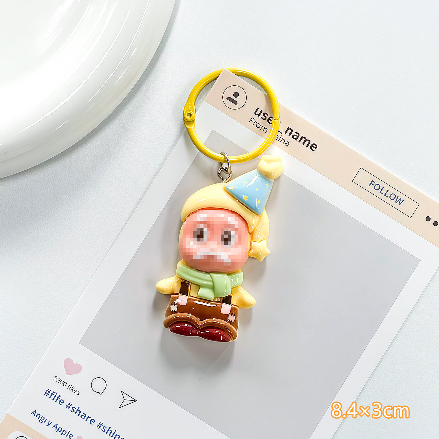 Wholesale Trendy Plastic Resin Star Keychain Bag Charm Gift for Students
