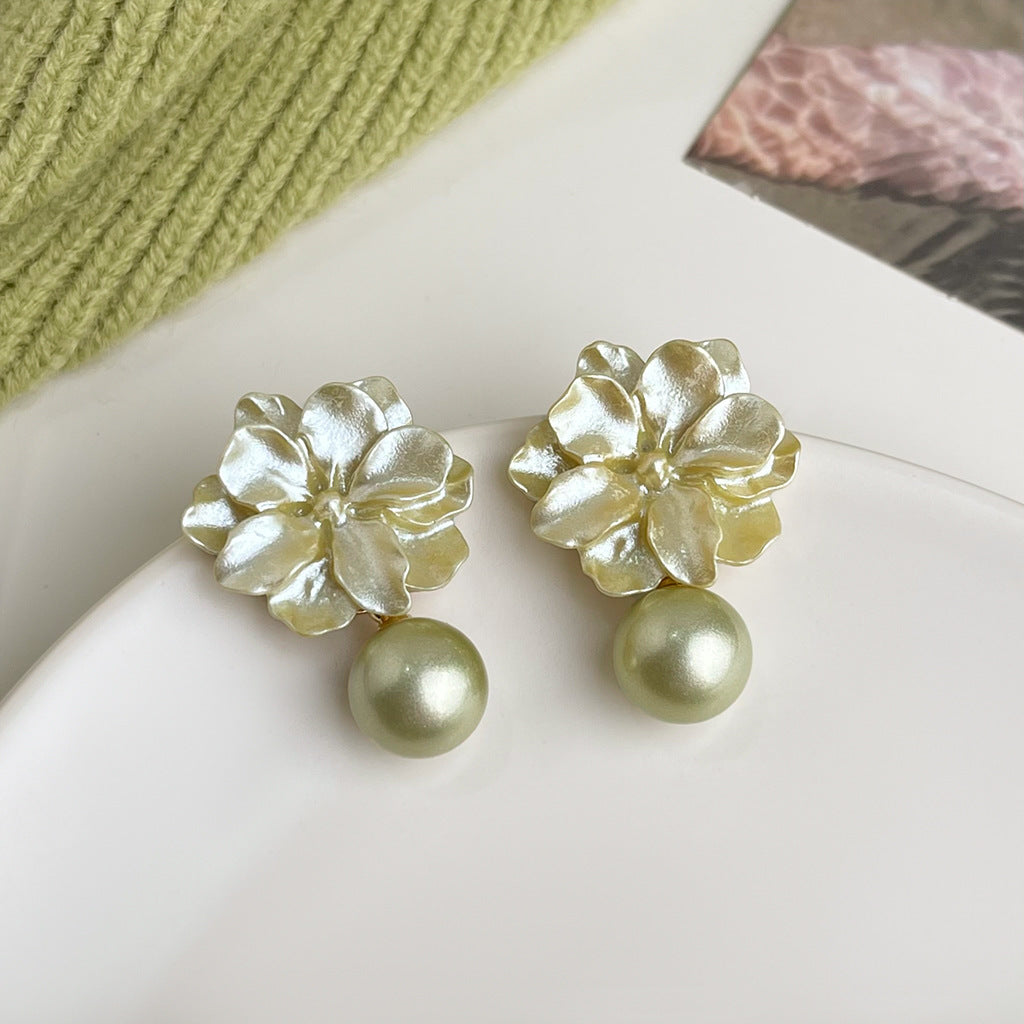 Wholesale  oil drop flower earrings
