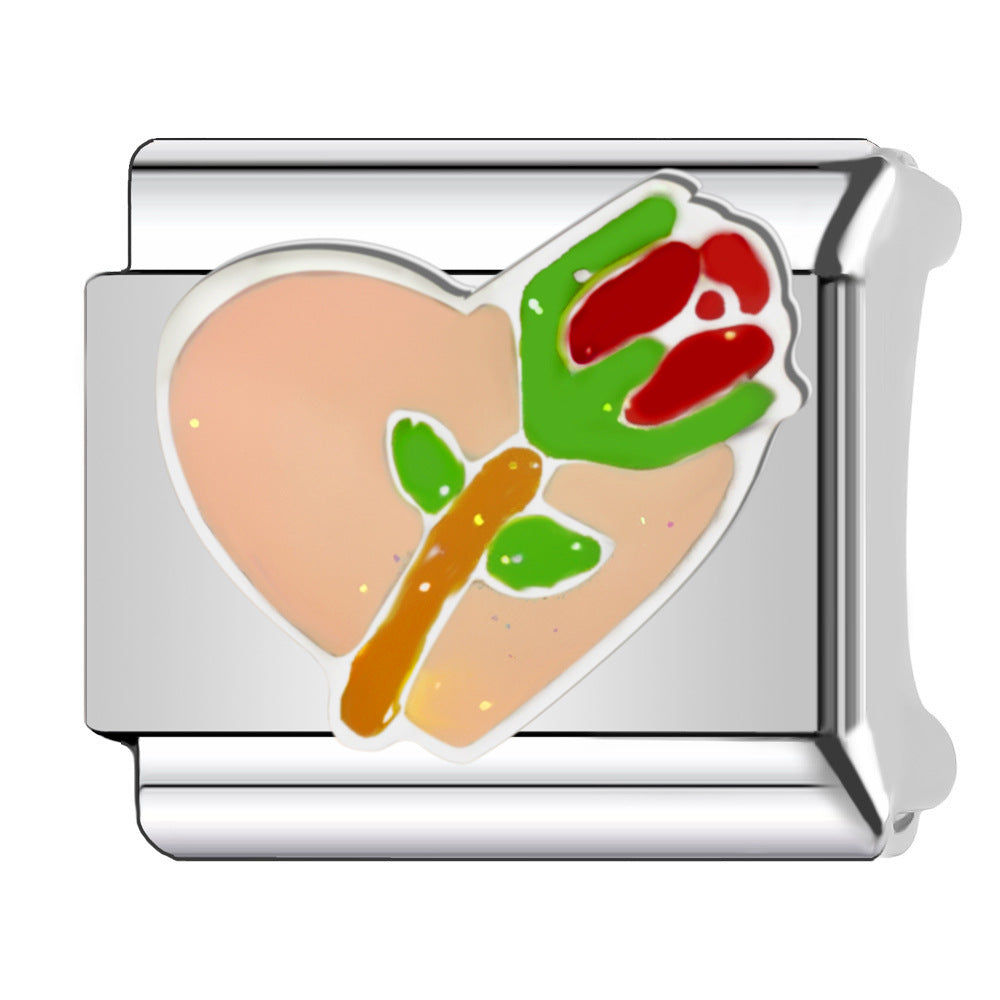 Wholesale   Italian Charm Bracelet 9mm DIY wedding Creative Stainless Steel Composable Bracelet