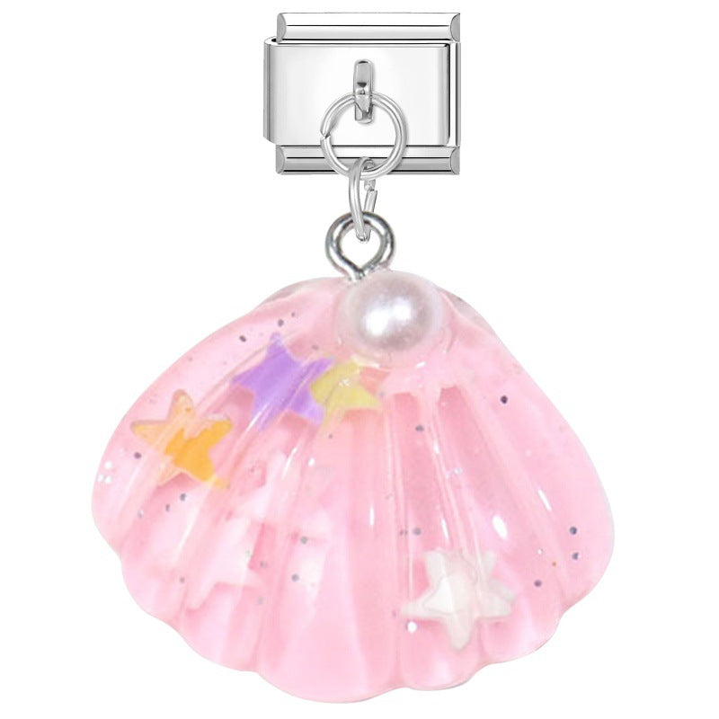 Wholesale 9mm Italian Charm Starter Bracelets DIY Ocean Series Pendant Style Stainless Steel Composable Bracelet