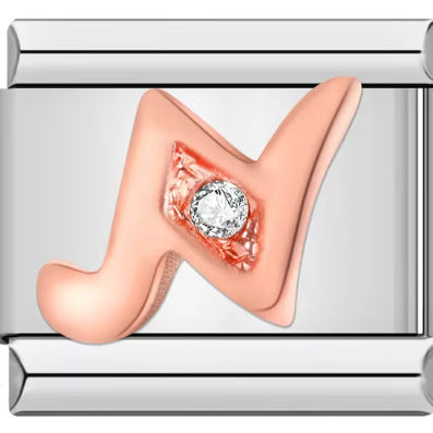 Wholesale Italian Charm Bracelet 9mm DIY 26 Artistic Letters   Creative Stainless Steel Composable Bracelet