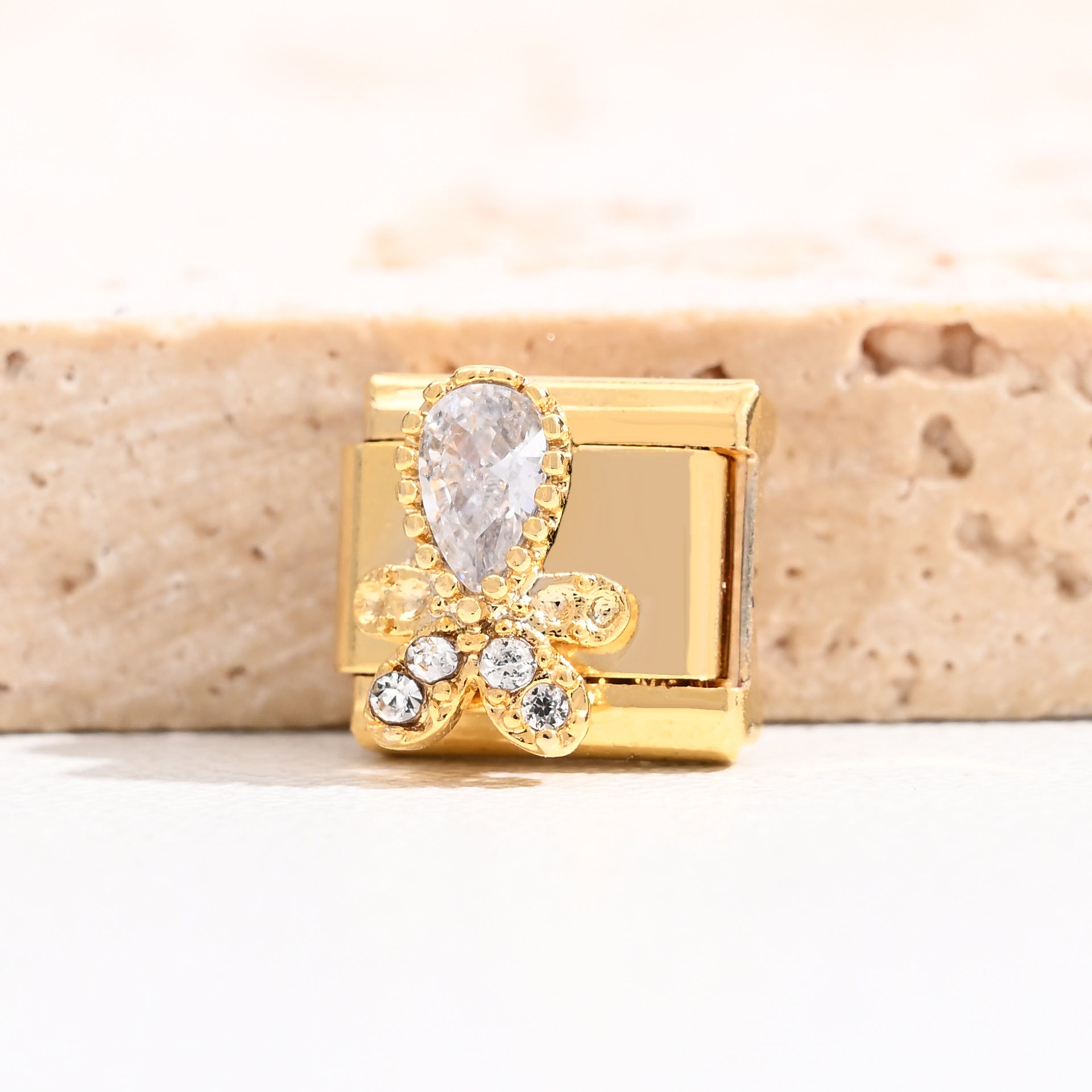 Wholesale 2pcs 9mm Italian Charm Starter Bracelets DIY square Single Section Creative Stainless Steel Composable Bracelet