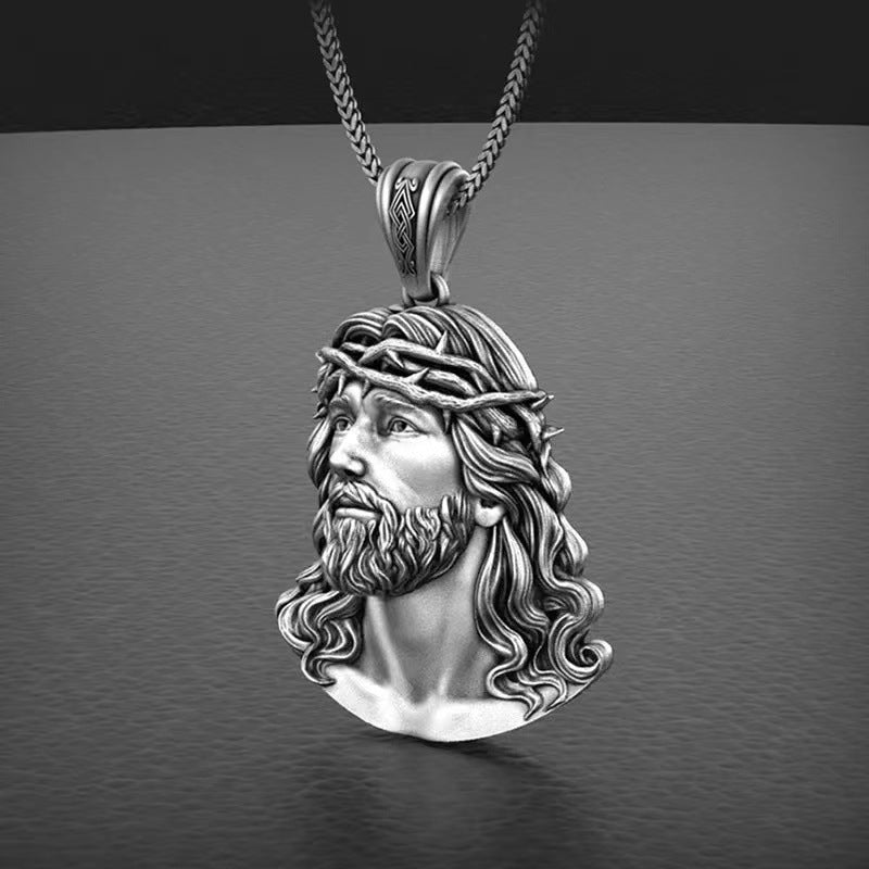 Wholesale Metal Vintage Religious Jesus Pendant Necklace