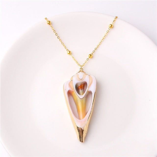 Wholesale Conch Bead Necklace Natural Shell  Beach Natural Necklace