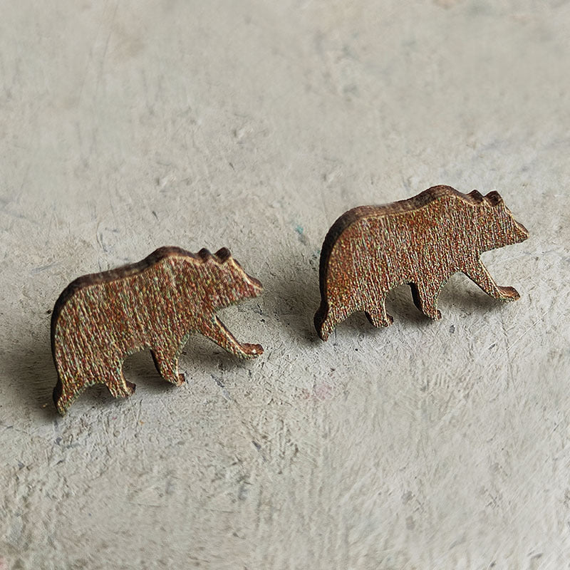 Wholesale 2 pairs/ pack Wooden tent torch  earrings