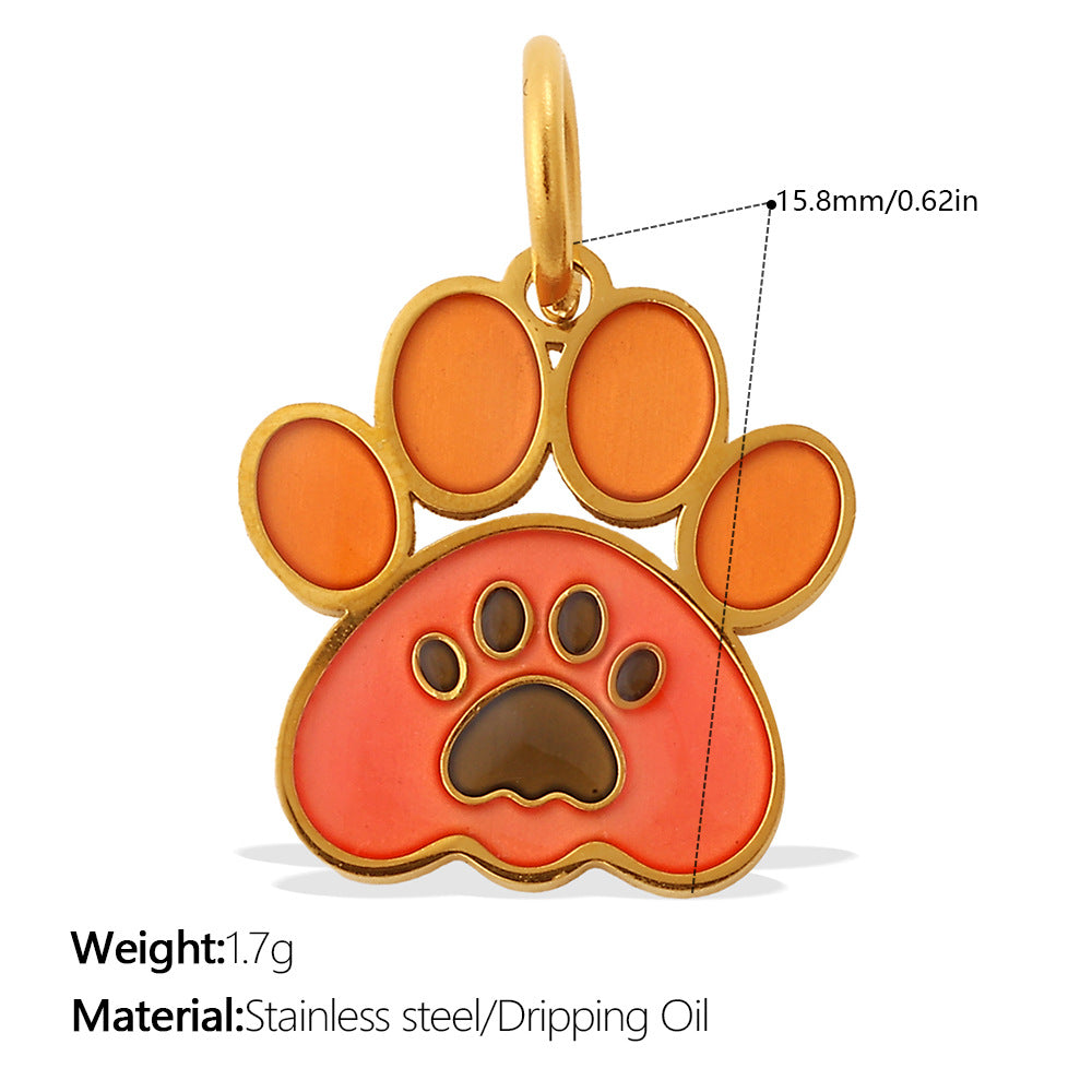 Wholesale Cute Cartoon Dog Paw Print Pendant Charms