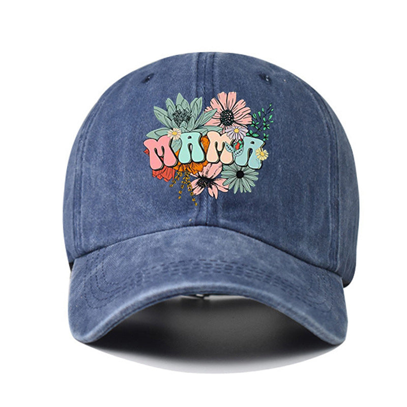 Wholesale MAMA Flower Printed Cotton Baseball Hat ACC-HT-TangQiu002