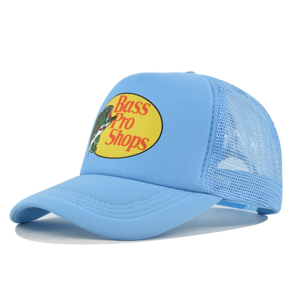 Wholesale Printed fish silk screen cap summer net Hat