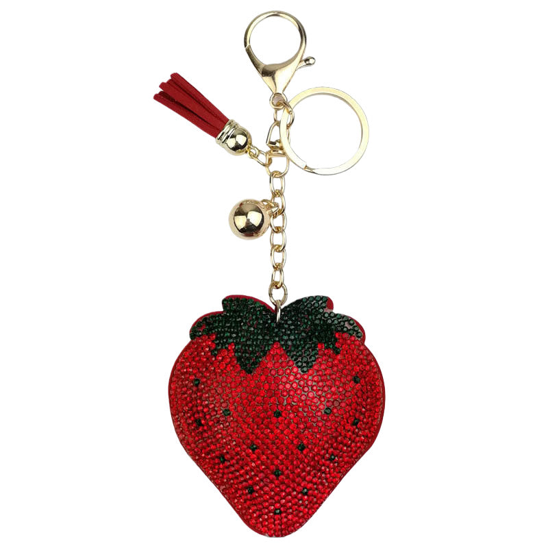 Wholesale Creative Tassel Strawberry Fruit Bag Charm for Women