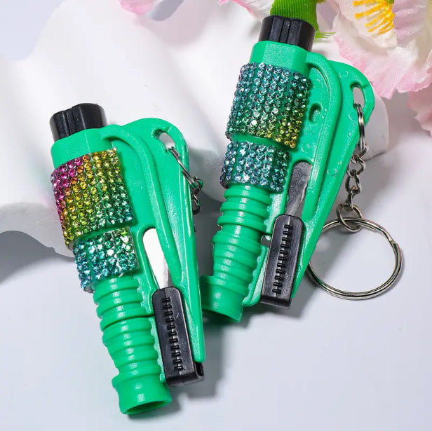 Wholesale Mini Car Seat Belt Release Hammer Keychain with Drill