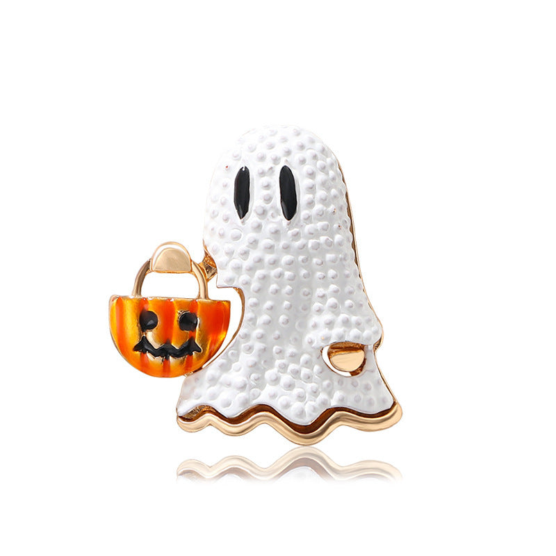 Wholesale Halloween white ghost pumpkin Brooch