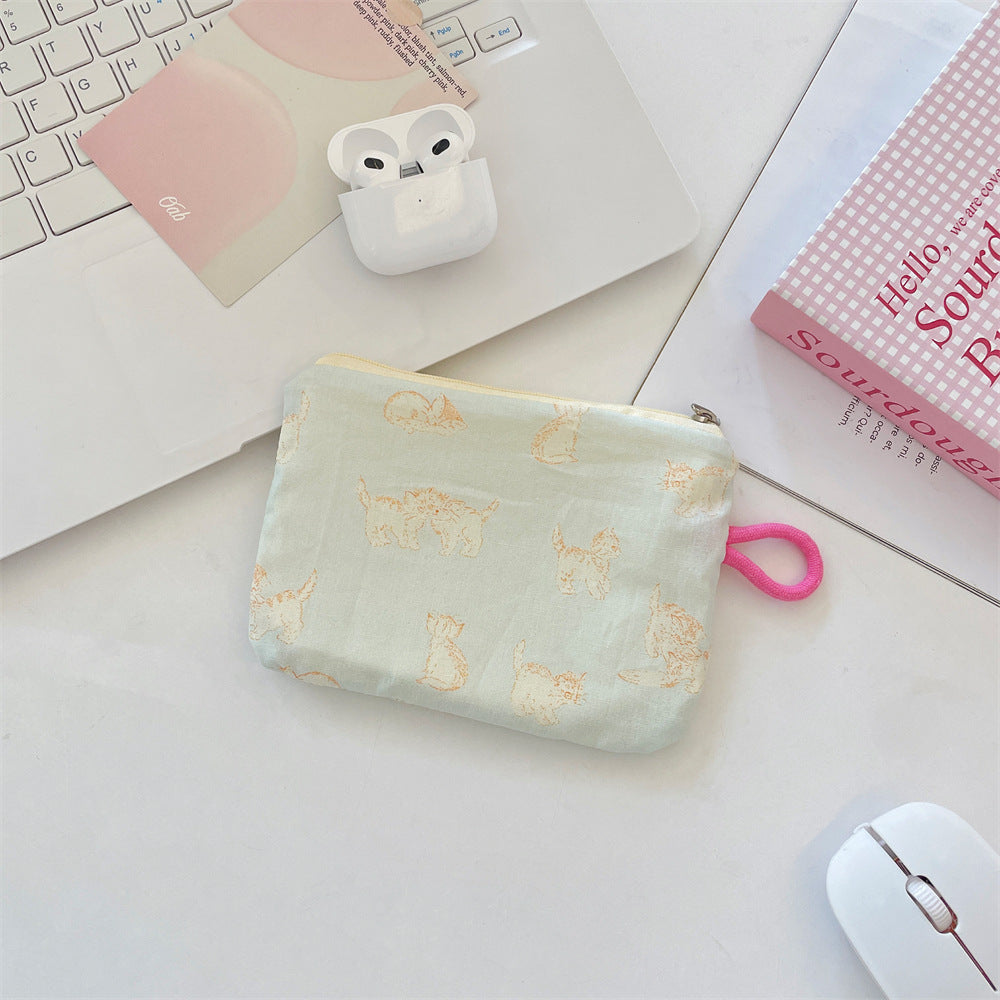 Wholesale Street Style Plaid Green Coin Purse Multipurpose Storage Pouch For Earphones Lipstick Trendy Fashion Accessory For Women Gift Resale