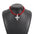 Wholesale retro irregular gravel necklace stacked cross pendant necklace