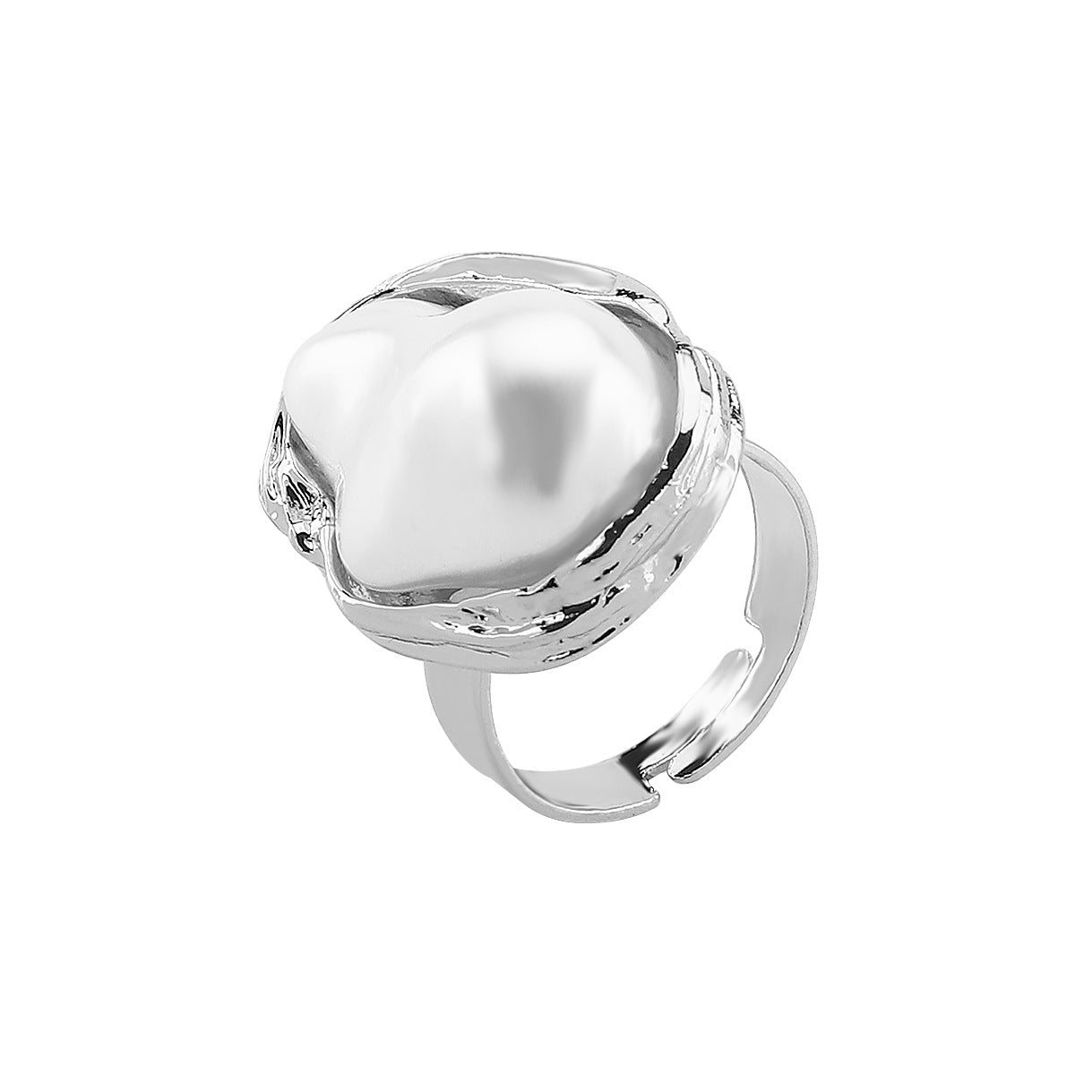 Wholesale Alloy Flower Exaggerated Irregular Pearl Geometric Earrings Ring Collar Bracelet