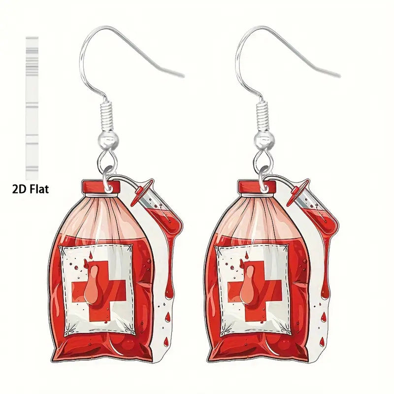 Wholesale  themed skull acrylic earrings