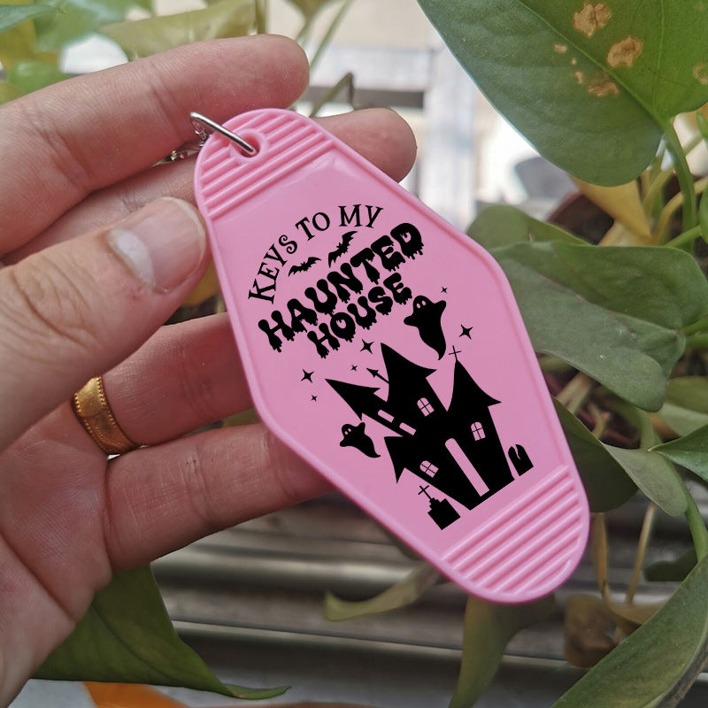 Wholesale Halloween Motel Haunted House Keychain ACC-KC-MeiXin011