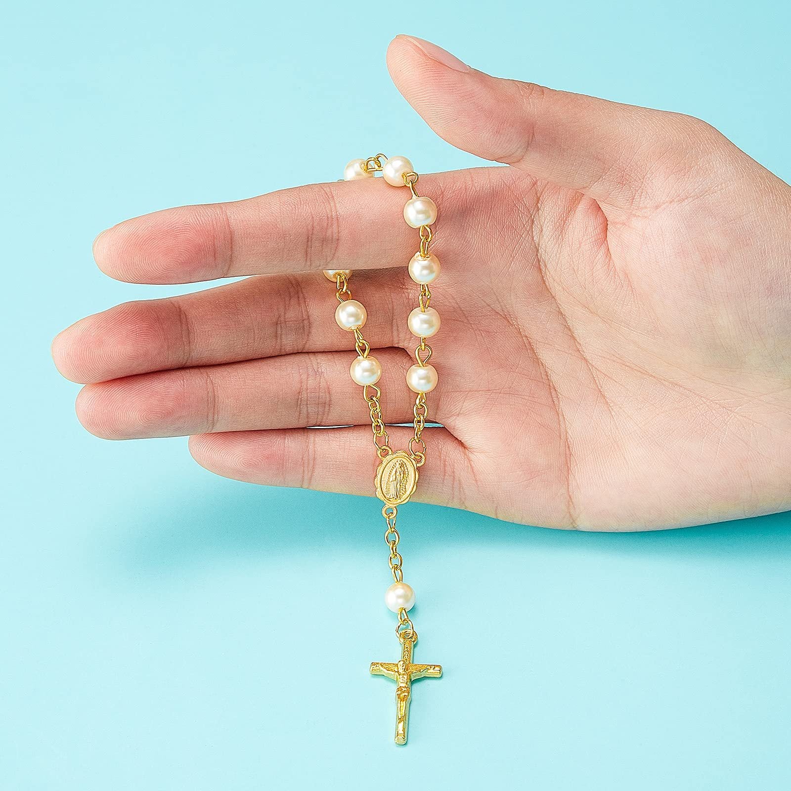 Wholesale  Pearl Chain Bracelet Gold Cross Pearl Bracelet