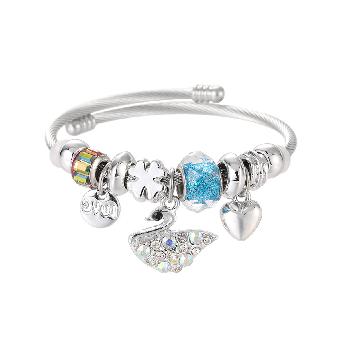 Wholesale Beaded Swan Bracelet Animal Bracelet ACC-BT-jiax005