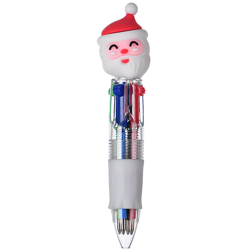 Wholesale Cute cartoon Christmas four-color ballpoint pen