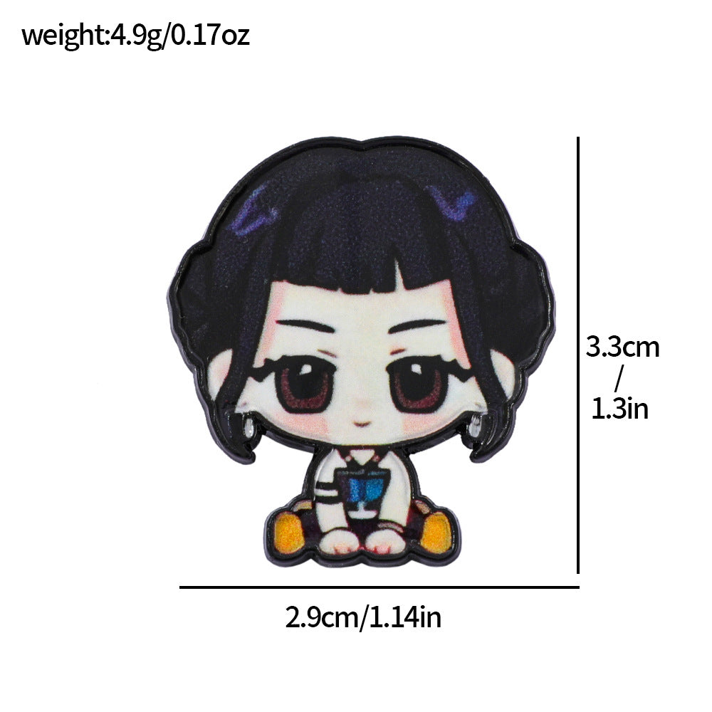 Wholesale Cartoon kpop metal badge alloy printing brooch