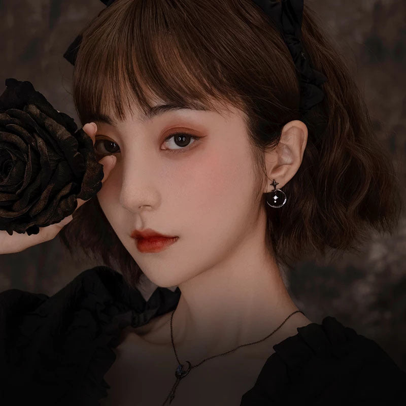 Wholesale Star and Moon Combination Simple Earrings ACC-ES-XuanMo001