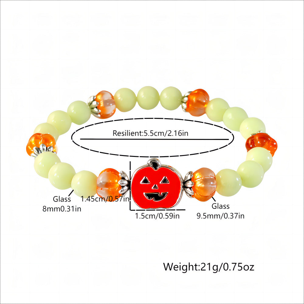 Wholesale Luminous Bead  Pumpkin Grimur Bracelet