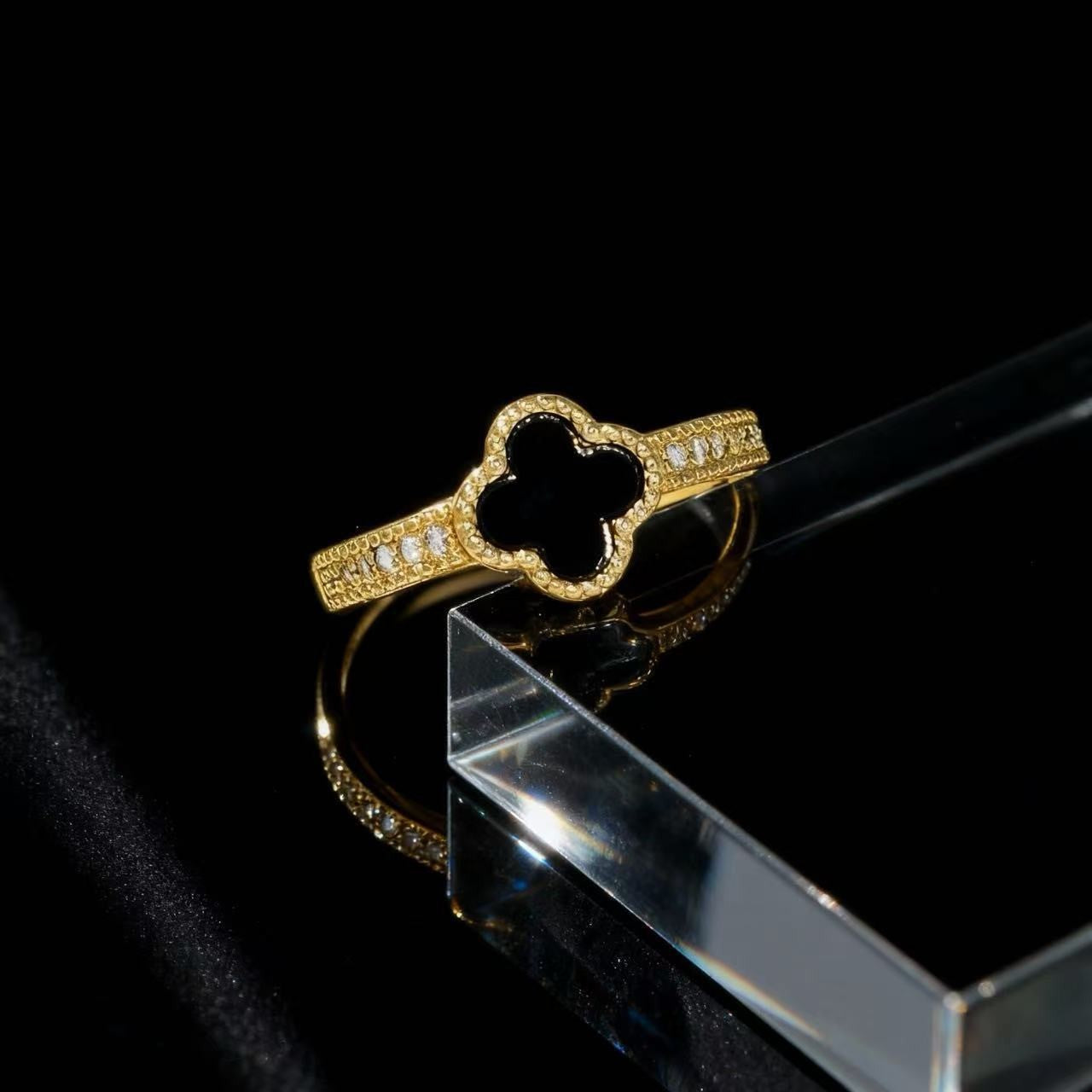 Wholesale Trendy Flower Open Ring For Women Zircon Pearl Rhinestone Design Jewelry Accessory Gift Everyday Wear Resale