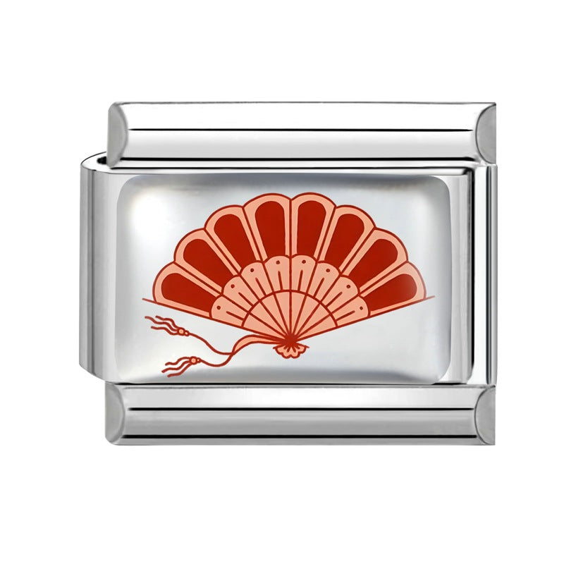 Wholesale 9mm Italian Charm Starter Bracelets DIY Red Heart Bow Stainless Steel Composable Bracelet