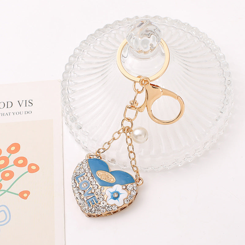 Wholesale Four Leaf Clover Heart Shape Alloy Keychain ACC-KC-YuanFei016