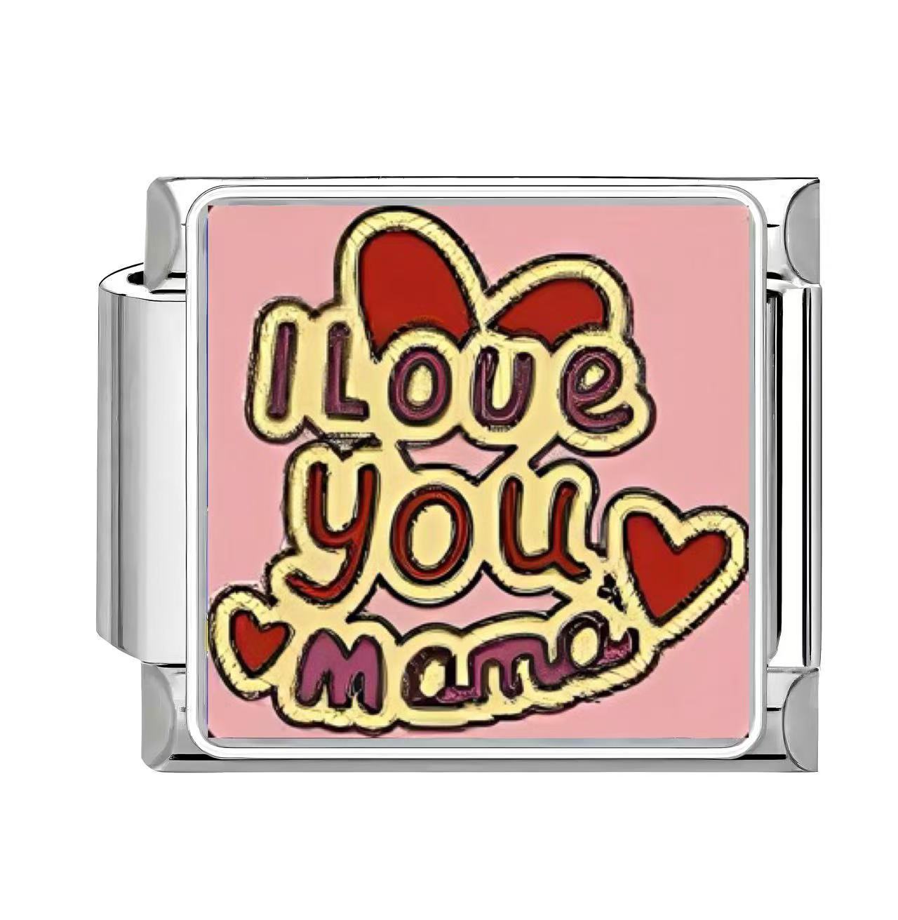 Wholesale Italian Charm Bracelet 9mm DIY English Pattern  Creative Stainless Steel Composable Bracelet