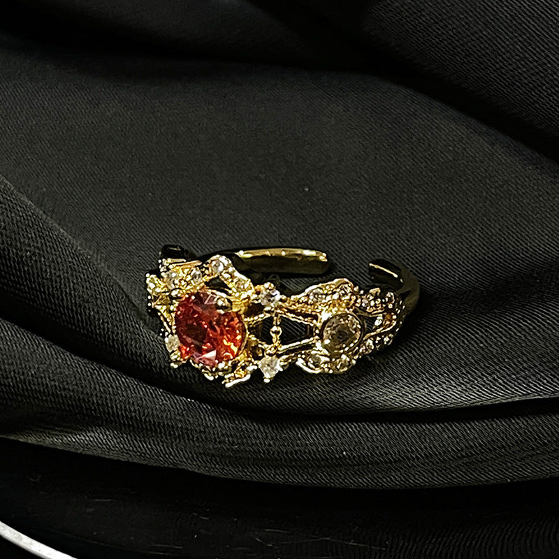 Wholesale Antique Style Blati Gold Irregular Hollow Open Ring ACC-RS-JiuHao005