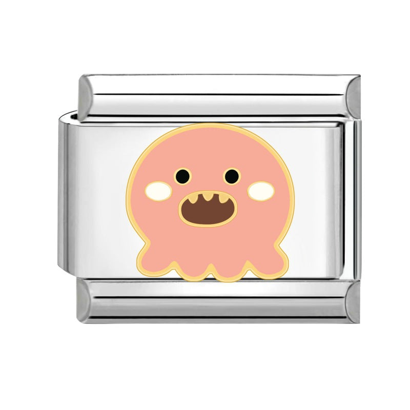 Wholesale Italian modular creative cute Charms animal cartoon DIY jewelry craft bracelet accessories