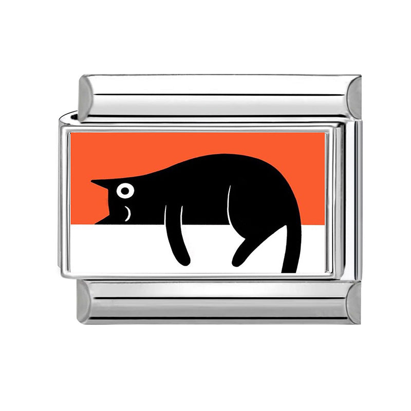 Wholesale Land Animal Italian Charms DIY pets Single Section Creative Stainless Steel Composable Bracelet