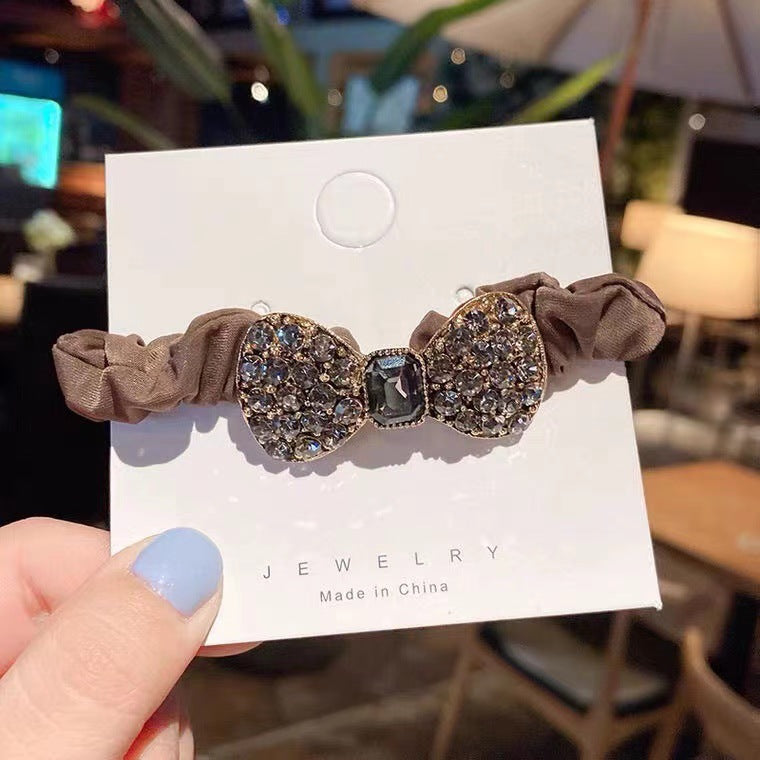 Wholesale Fashionable Elastic Hair Bands Diamond Encrusted Hair Bands