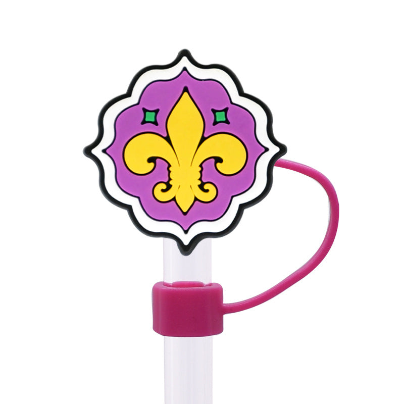 Wholesale Random 100pcs Carnival Series Straw Cover 10MM Straw Tube Cap