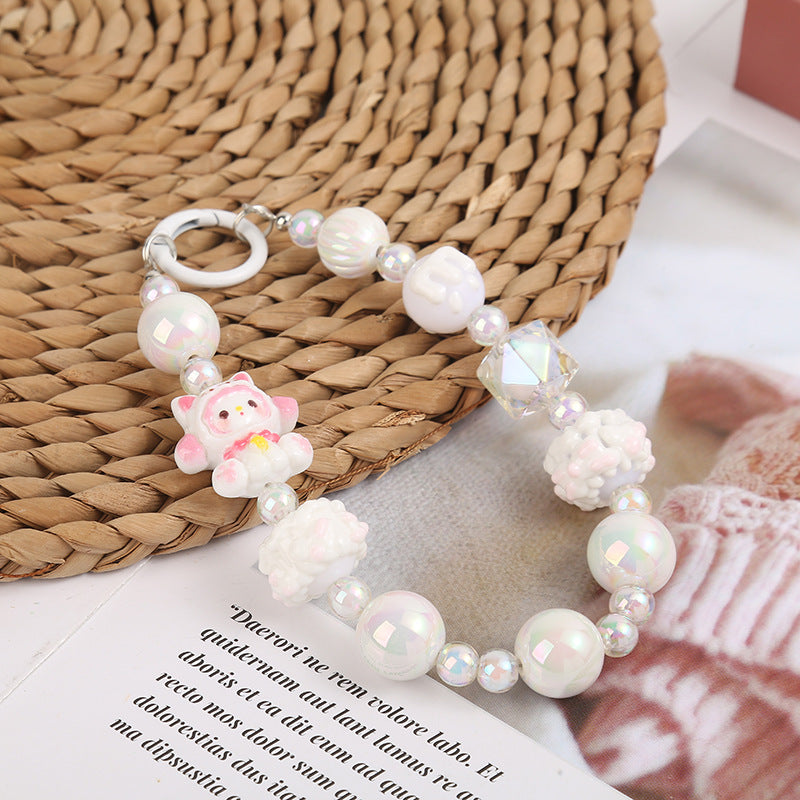 Wholesale creative letter beaded keychain  ACCVIP