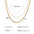Wholesale Titanium Steel 18K Gold Plated Blade Chain Flat Snake Chain  Necklace