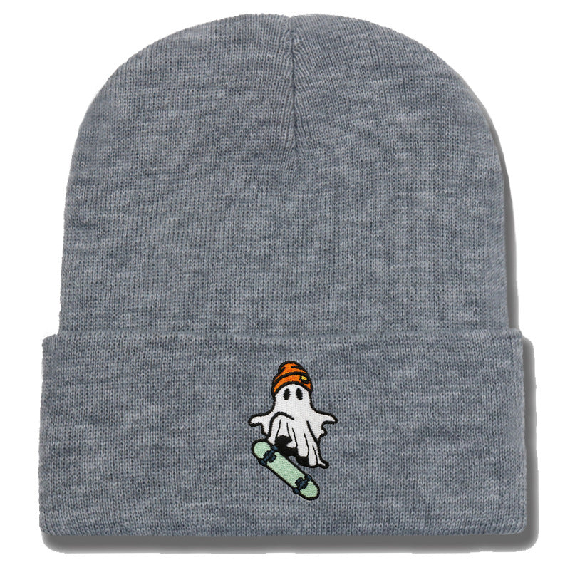 Wholesale Skateboarding Devil Embroidered Knitted Hat